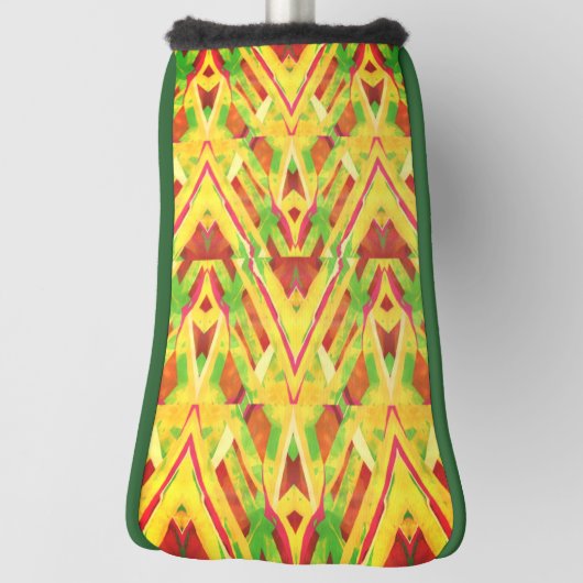 Grünes und braunes Muster Golf Headcover (Rotieren 90)