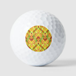 Grünes und braunes Muster Golfball
