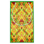 Grünes und braunes Muster Kleine Geschenktüte (Rückseite)