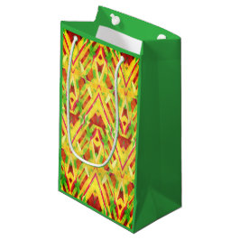Grünes und braunes Muster Kleine Geschenktüte
