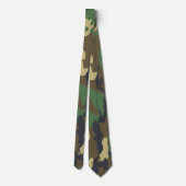 Grünes und braunes Muster Krawatte (Rückseite)