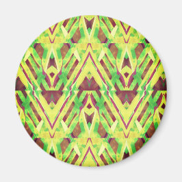 Grünes und braunes Muster Magnet