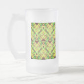 Grünes und braunes Muster Mattglas Bierglas (Links)