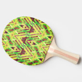 Grünes und braunes Muster Tischtennis Schläger (Seitenansicht)