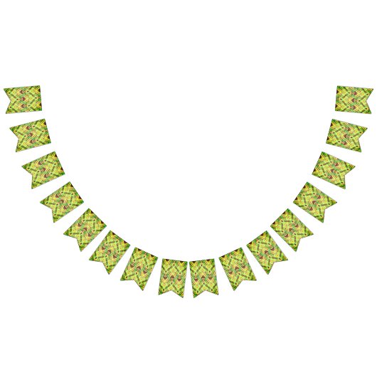 Grünes und braunes Muster Wimpelkette (Alle)