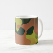 Grünes und braunes Tarnmuster Kaffeetasse (VorderseiteRechts)