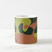 Grünes und braunes Tarnmuster Kaffeetasse (Mittel)
