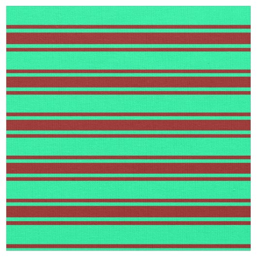 Grünes und dunkelrotes Muster/Streifen Stoff (Nahaufnahme)
