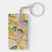 Grünes und gelbes Blätter auf Schlüsselanhänger (Rückseite)