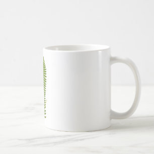 Grünes und gelbes Farn-Blatt-botanische Kaffeetasse