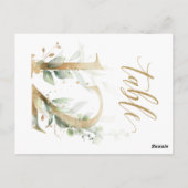 Grünes und goldenes Blattwerk, Tabelle 12, Tischnu Postkarte (Rückseite)