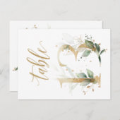 Grünes und goldenes Blattwerk, Tabelle 13, Tischnu Postkarte (Vorne/Hinten)