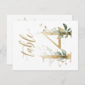 Grünes und goldenes Blattwerk, Tabelle 14, Tischnu Postkarte (Vorne/Hinten)