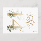 Grünes und goldenes Blattwerk, Tabelle 14, Tischnu Postkarte (Rückseite)