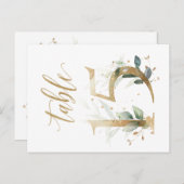 Grünes und goldenes Blattwerk, Tabelle 15, Tischnu Postkarte (Vorne/Hinten)