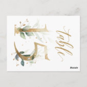 Grünes und goldenes Blattwerk, Tabelle 15, Tischnu Postkarte (Rückseite)