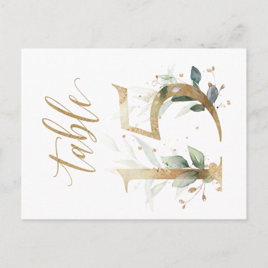 Grünes und goldenes Blattwerk, Tabelle 15, Tischnu Postkarte (Vorderseite)