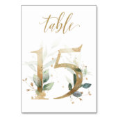 Grünes und goldenes Blattwerk, Tabelle 15, Tischnu Tischnummer (Rückseite)
