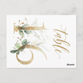 Grünes und goldenes Blattwerk, Tabelle 16, Tischnu Postkarte (Rückseite)