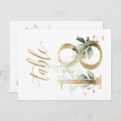 Grünes und goldenes Blattwerk, Tabelle 18, Tischnu Postkarte (Vorne/Hinten)