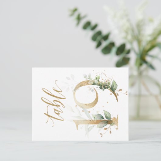 Grünes und goldenes Blattwerk, Tabelle 19, Tischnu Postkarte (Stehend Vorderseite)