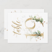 Grünes und goldenes Blattwerk, Tabelle 19, Tischnu Postkarte (Vorne/Hinten)