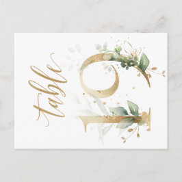 Grünes und goldenes Blattwerk, Tabelle 19, Tischnu Postkarte