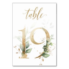 Grünes und goldenes Blattwerk, Tabelle 19, Tischnu Tischnummer