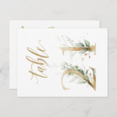 Grünes und goldenes Blattwerk, Tabelle 21, Tischnu Postkarte (Vorne/Hinten)