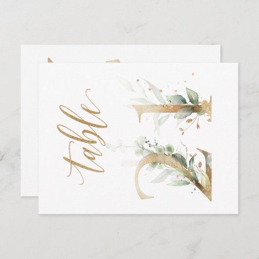 Grünes und goldenes Blattwerk, Tabelle 21, Tischnu Postkarte (Vorne/Hinten)