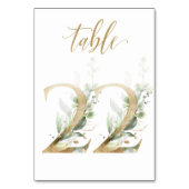 Grünes und goldenes Blattwerk, Tabelle 22, Tischnu Tischnummer (Vorderseite)