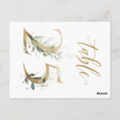 Grünes und goldenes Blattwerk, Tabelle 25, Tischnu Postkarte (Rückseite)