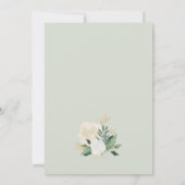 Grünes und goldenes Blumenreath-Brautparty Einladung (Rückseite)