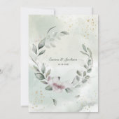 Grünes und goldenes Brautparty Einladung (Rückseite)