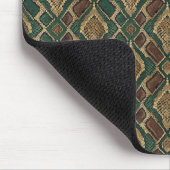 Grünes und goldenes Schlangenhaut-Muster - Tierdru Mousepad (Ecke)