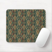 Grünes und goldenes Schlangenhaut-Muster - Tierdru Mousepad (Mit Mouse)