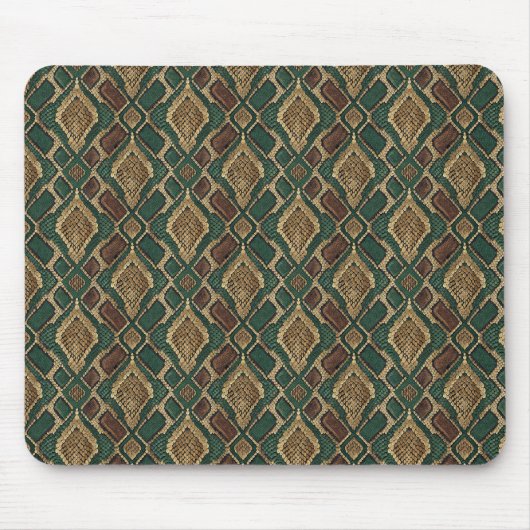 Grünes und goldenes Schlangenhaut-Muster - Tierdru Mousepad (Vorne)