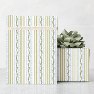 Grünes und hellblaues Weihnachten Geschenkpapier
