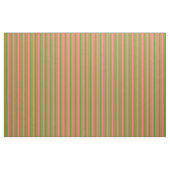 Grünes und lachsfarbenes Streifenmuster Stoff (Yard (91,4 cm))