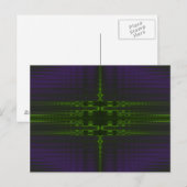 Grünes und Lila abstraktes Design Postkarte (Vorne/Hinten)