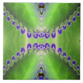 Grünes und Lila Design Fliese (Vorderseite)