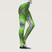 Grünes und Lila Design Leggings (Rechts)