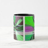 Grünes und lila Fraktal Tasse (Zentrum)