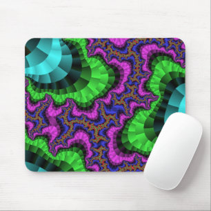 Grünes und Lila Getriebe Mousepad