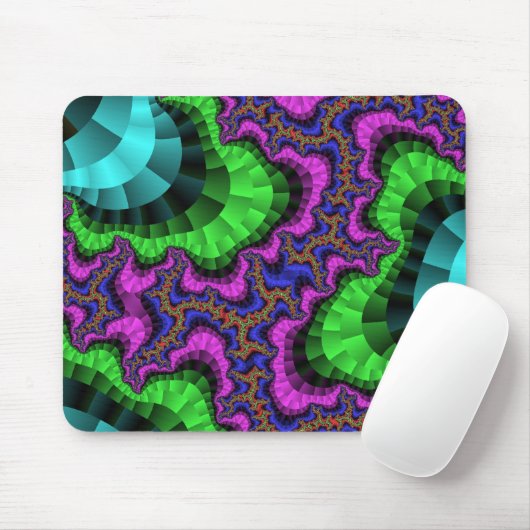 Grünes und Lila Getriebe Mousepad (Mit Mouse)