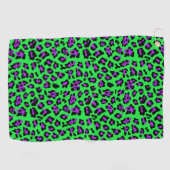 Grünes und Lila Leopard-Golfhandtuch Golfhandtuch (Horizontal)