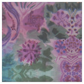 Grünes und lila Muster Stoff (Nahaufnahme)