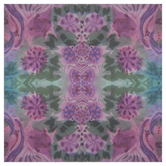 Grünes und lila Muster Stoff (Muster)