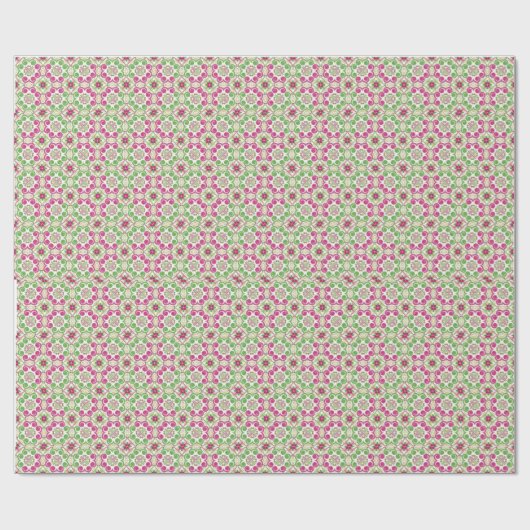 Grünes und Lila Muster - Umschlagpapier Geschenkpapier (Flach)