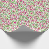 Grünes und Lila Muster - Umschlagpapier Geschenkpapier (Ecke)
